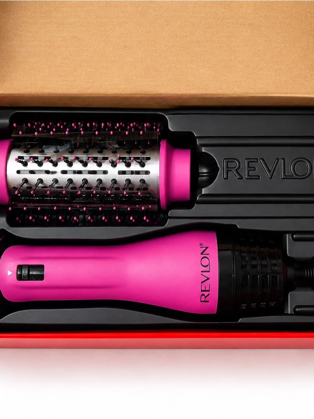 Revlon Pink and Black Hot Air Round Brush Styler